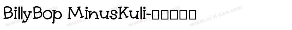 BillyBop MinusKuli字体转换